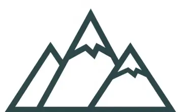 3 mountains next to each other. Two of which have snowy peaks